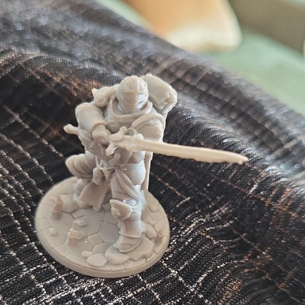 Gray Fantasy Warrior Warhammer Figurine(Resin Printed)